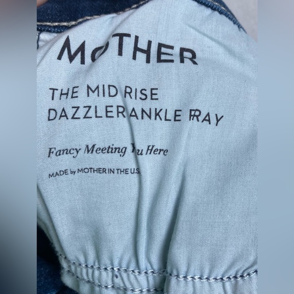 NWT MOTHER The Mid Rise Dazzler Ankle Fray Jeans Fancy Meeting You Here Wash 31 - Picture 13 of 15